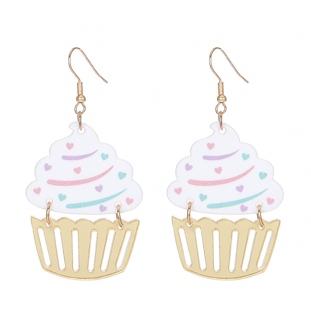 Acrylic cake candle earrings (Minimo de compra 2) MIC-ManT020