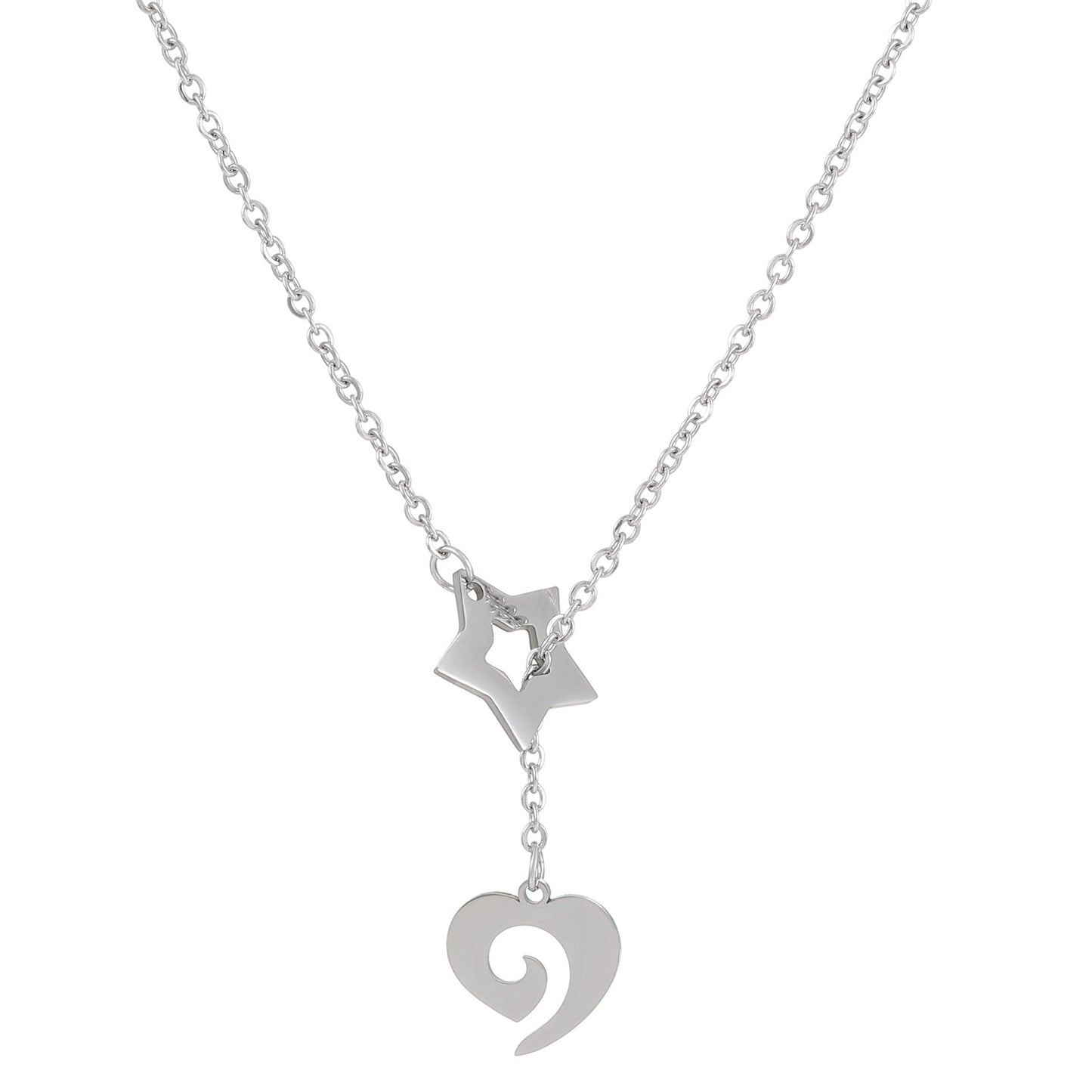 Stainless Steel Dolphin Heart Star Cross Necklace D067