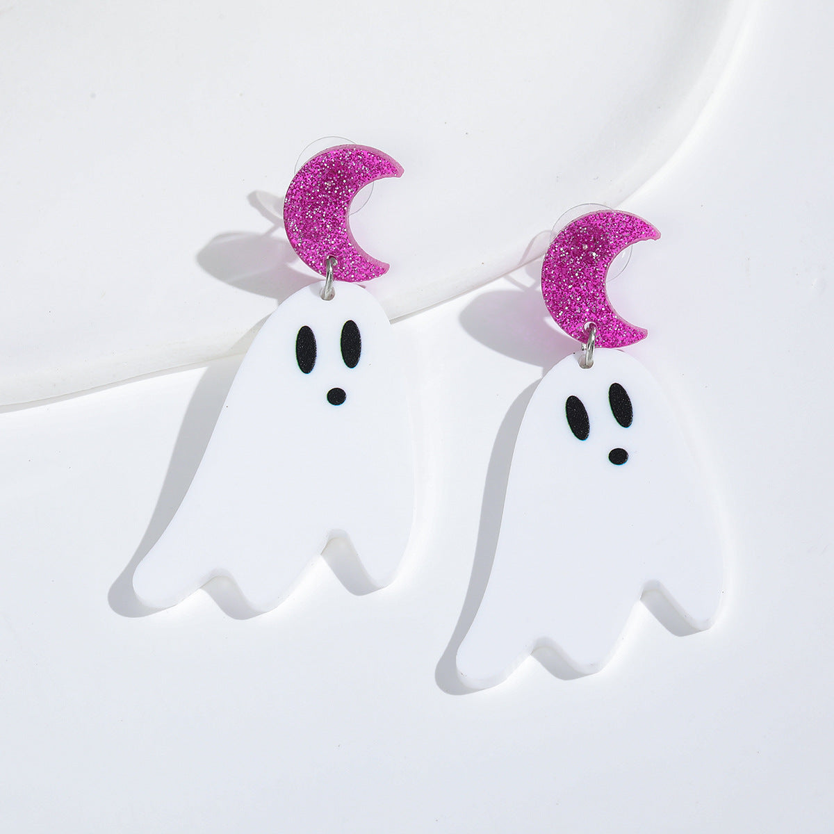 Acrylic Halloween Ghost Earrings (Minimo de compra 2) MIC-AnD011