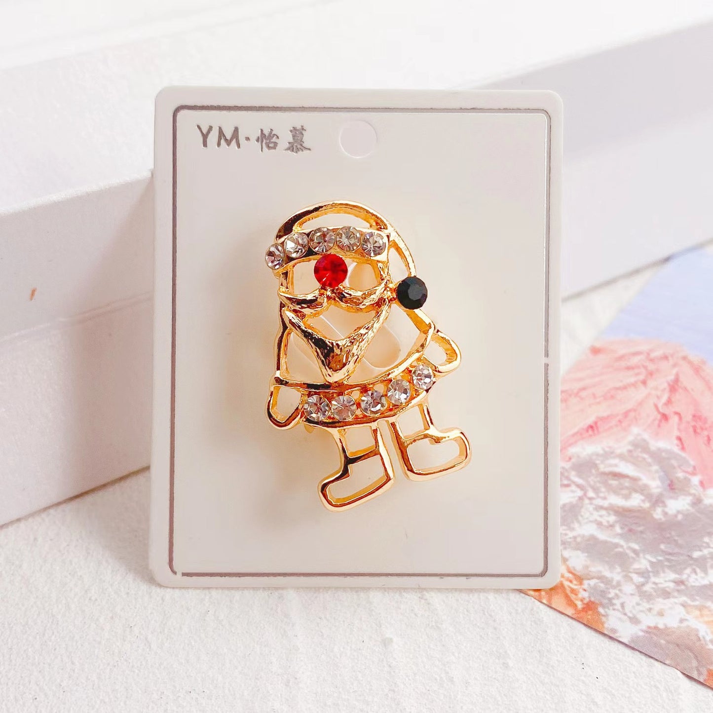 Alloy Deer Santa Brooch (Minimo de compra 2) MIC-YiM042