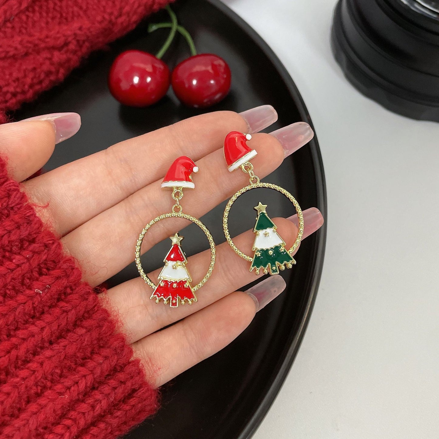 Alloy Christmas series cartoon earrings (Minimo de Compra 3)  MIC-AiY002