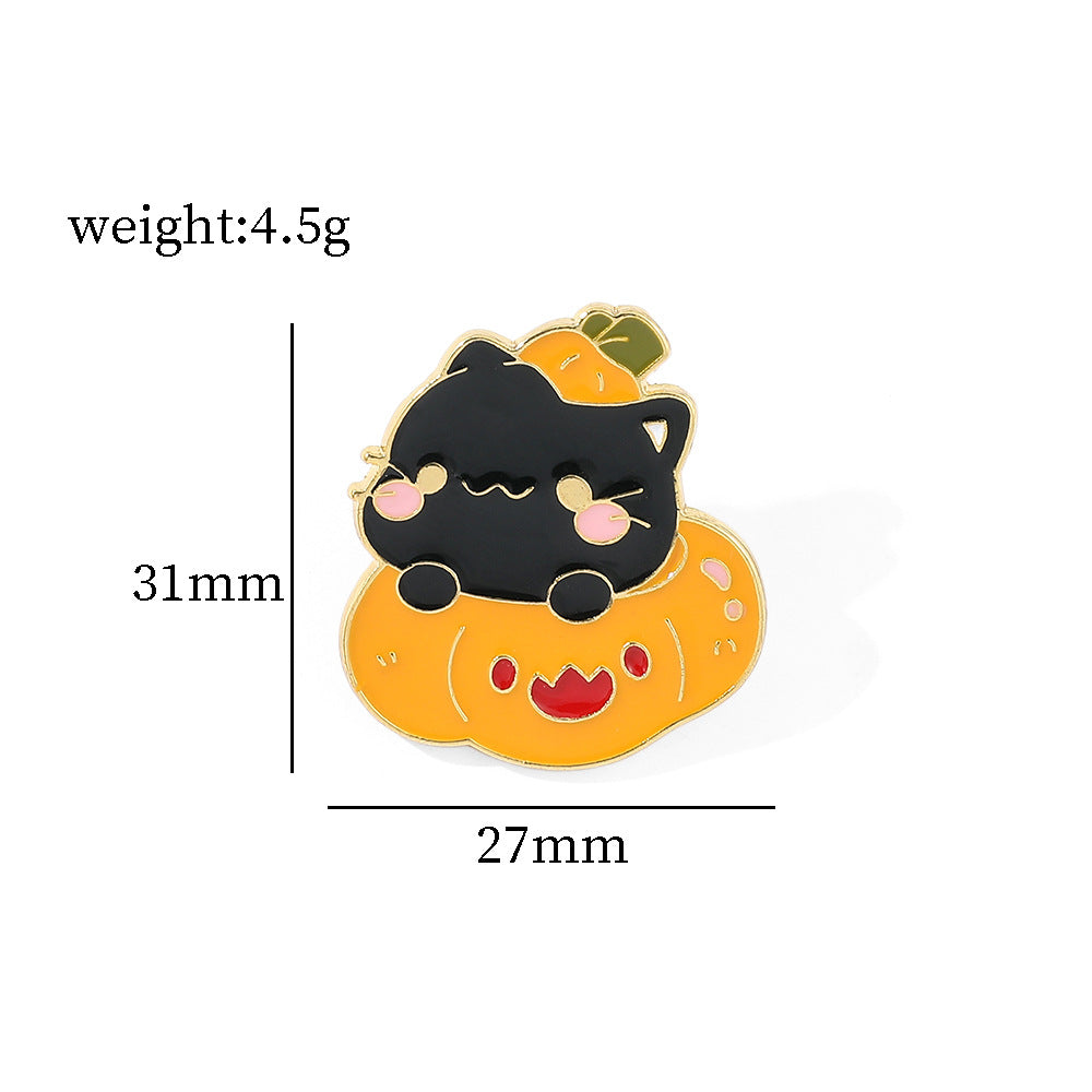 Alloy Halloween cartoon pumpkin brooch (Minimo de Compra 2) MIC-ShengY036