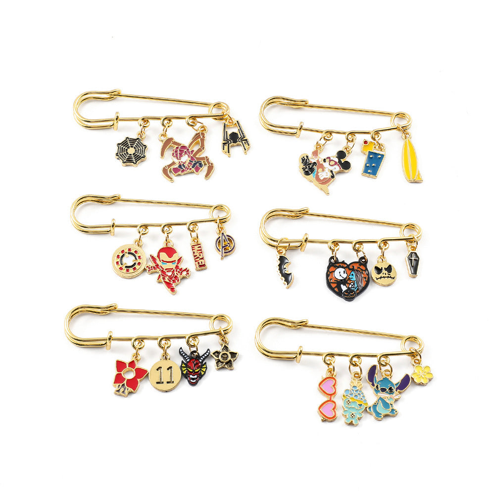 Alloy cartoon brooch (Minimo de Compra 2) MIC-QiS027