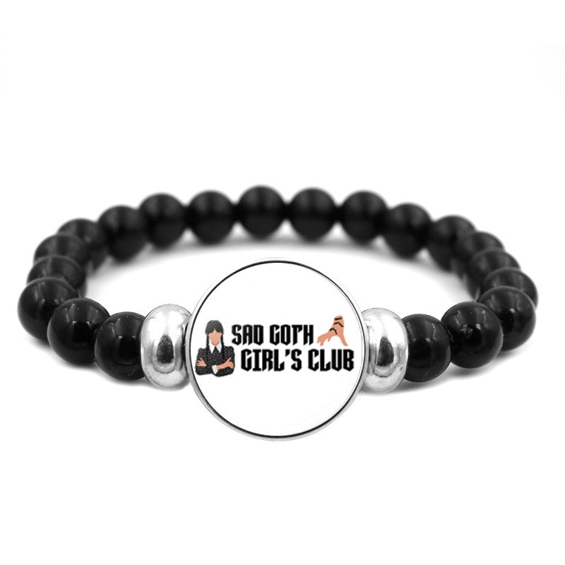 alloy versatile black beaded bracelet MIC-BT-JiaY008