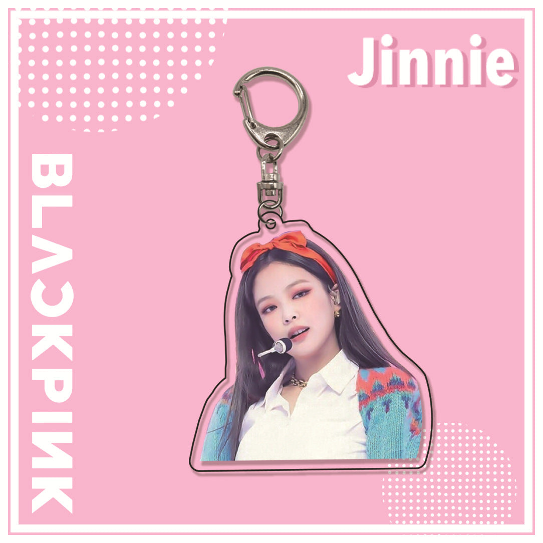 Acrylic pink ink double-sided blackpink keychain (Minimo de Compra 2)  MYA-ManM013