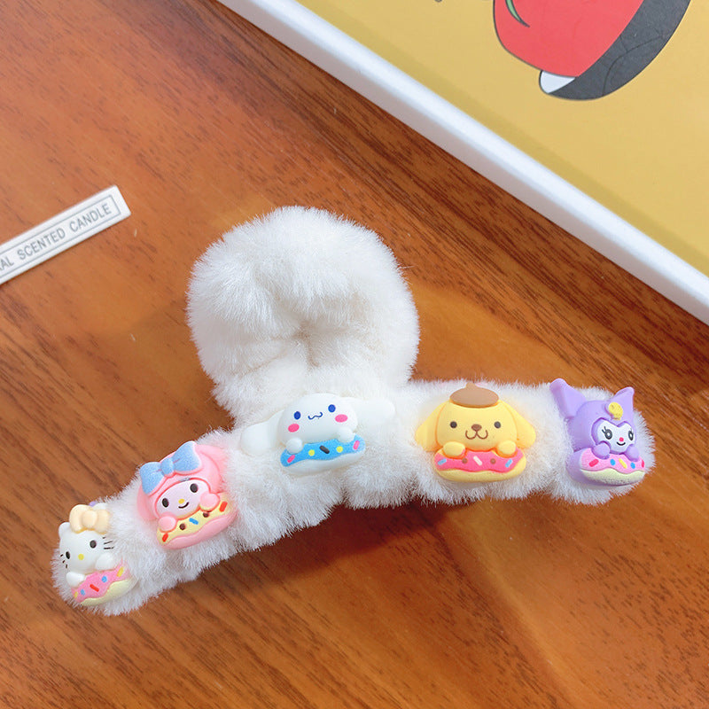 Acrylic cute cartoon plush hairpin MIC-DiLan005