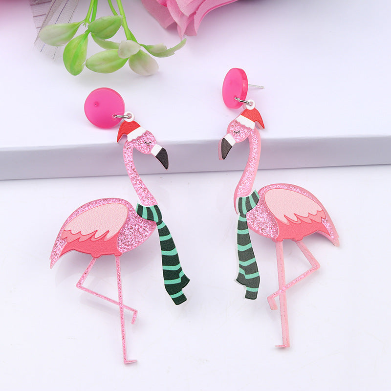 Acrylic Lightning Mouth Colorful Earrings MIC-DuAi007