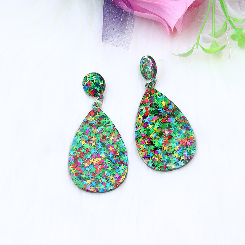 Acrylic Carnival Star Earrings MIC-DuAi009