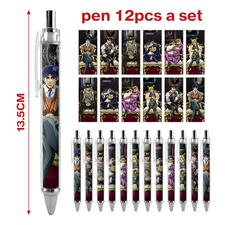 12pcs/pack cartoon character touch neutral pen ManC002