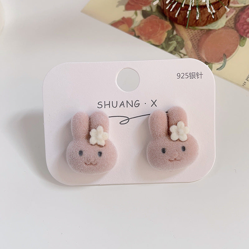 Acrylic flocked cute earrings (Minimo de Compra 2) MYA-ShuangX032