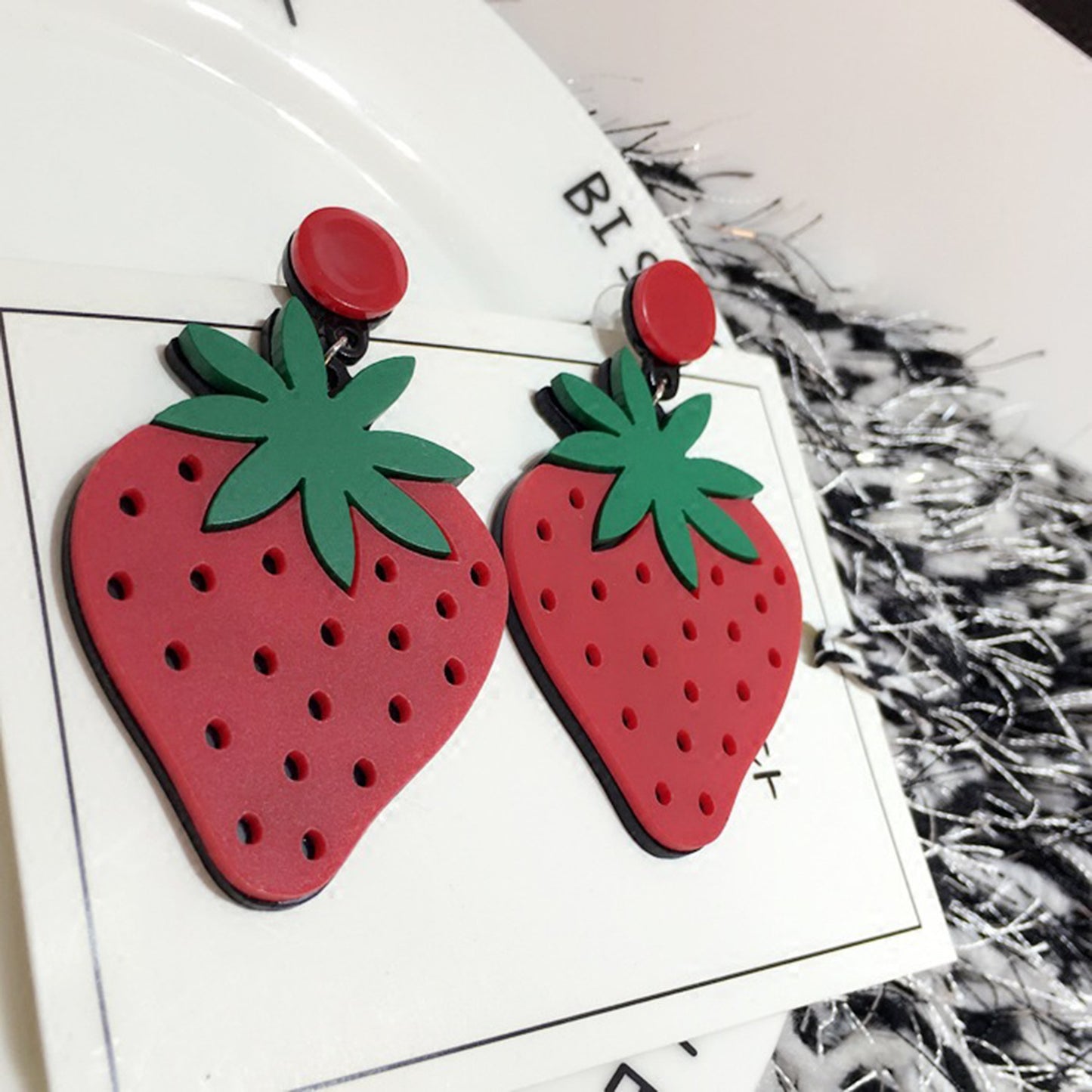 Acrylic Cute Fruit Earrings (Minimo de Compra 2) MYA-YunXi010