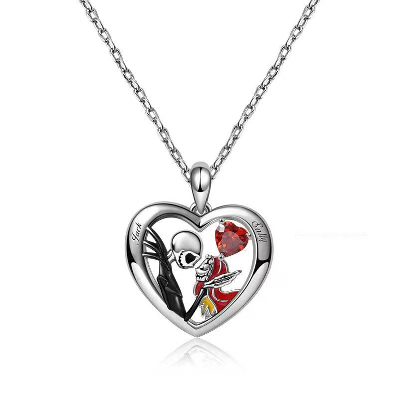 Alloy Heart Skeleton Necklace (Minimo de Compra 2) MIC-FanK005