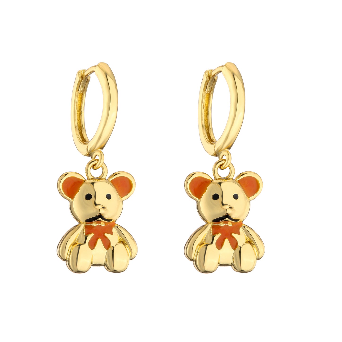 Alloy Peach Blossom Oil Elephant Earrings (Minimo de Compra 2) MIC-JuC027