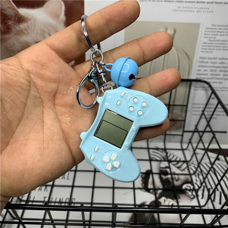 Retro Mini Tetris Handle Game Console Kids Gift Keychain DMF004