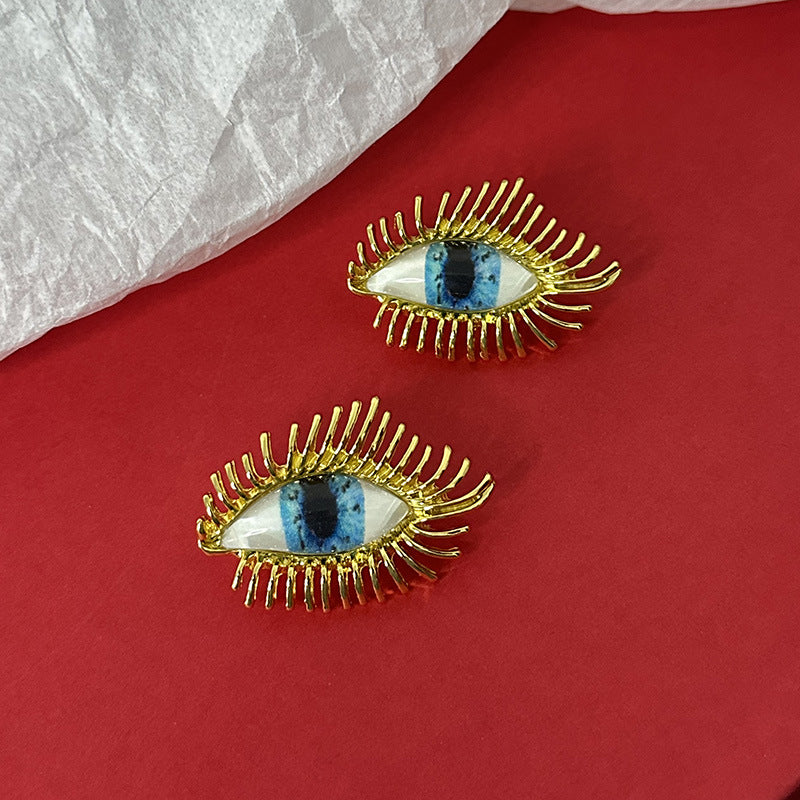 Alloy Stereoscopic Eye Earrings MIC-XinYi004