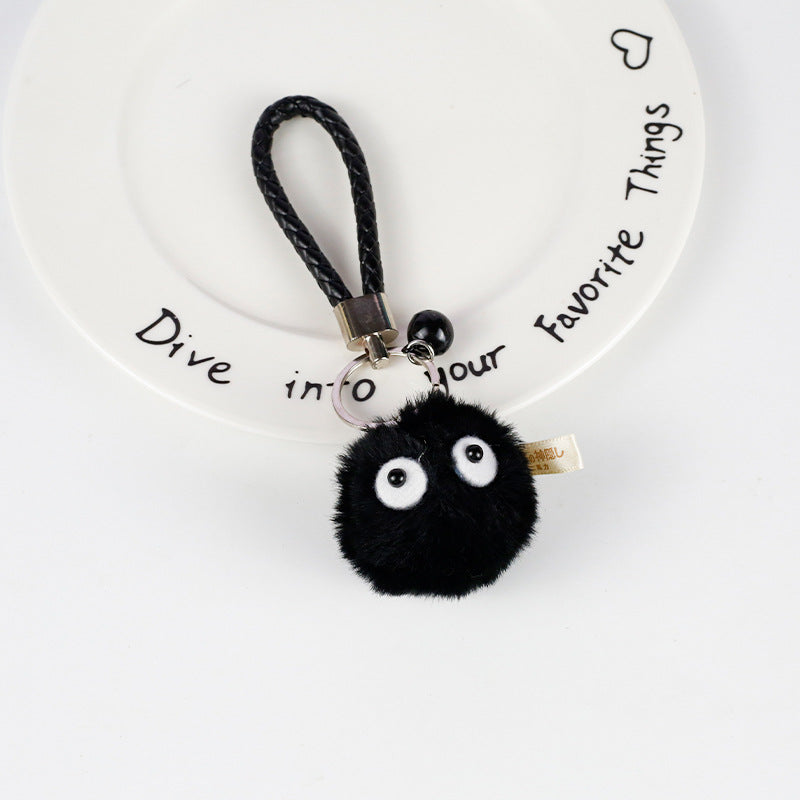 plastic small coal ball keychain Shum001