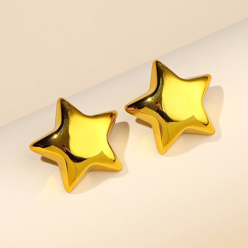 Alloy Candy Color Half Round Earrings (Minimo de Compra 2) MYA-ShangH012