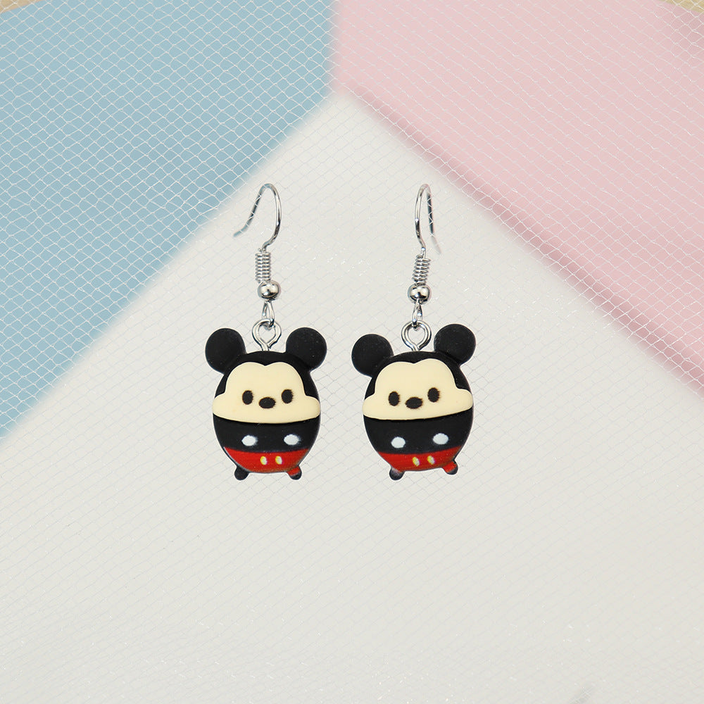 Alloy cartoon animal ballet rabbit earrings MIC-NiQ026