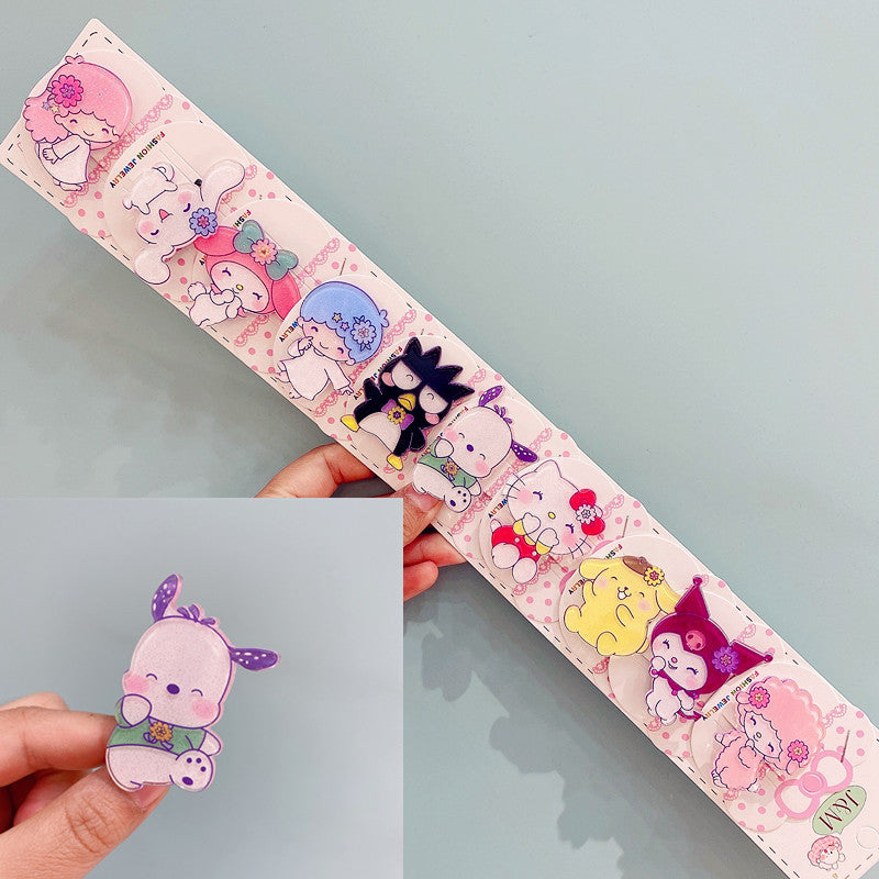 Acrylic cartoon cute hair clip 10PCS MIC-RuoT005