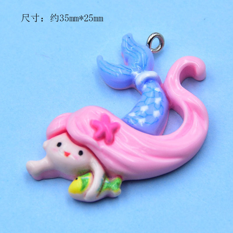 Resin colored mermaid accessories MIC-ZhiB020