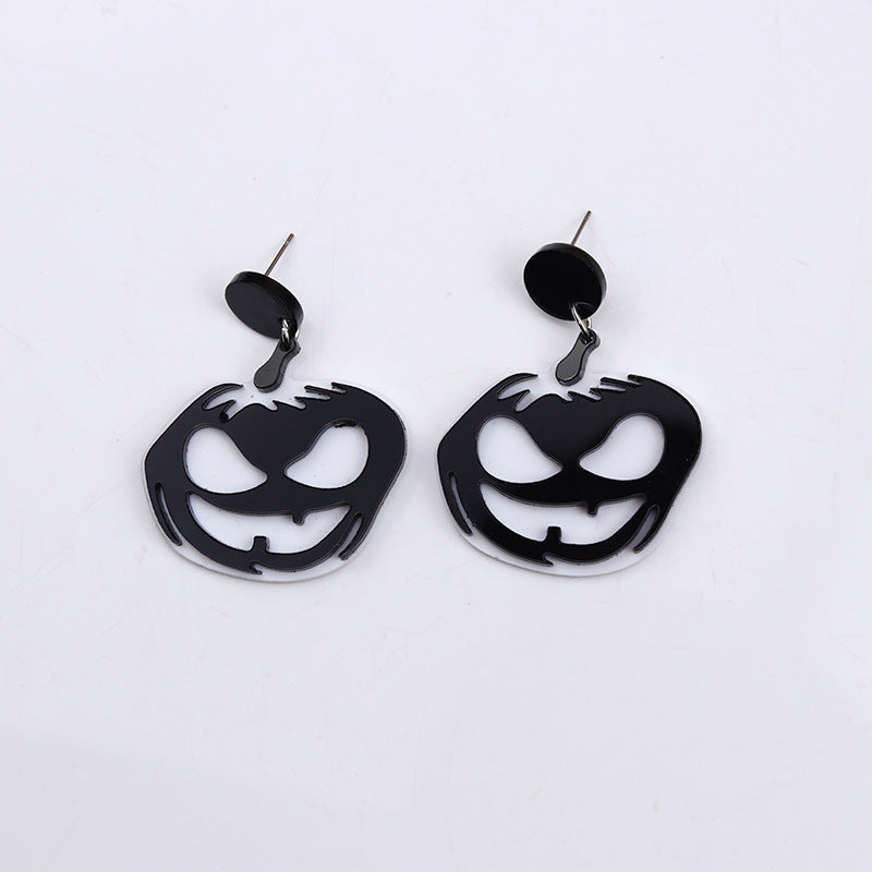 Acrylic Halloween Pumpkin earrings (Minimo de Compra 2) MYA-DuA033