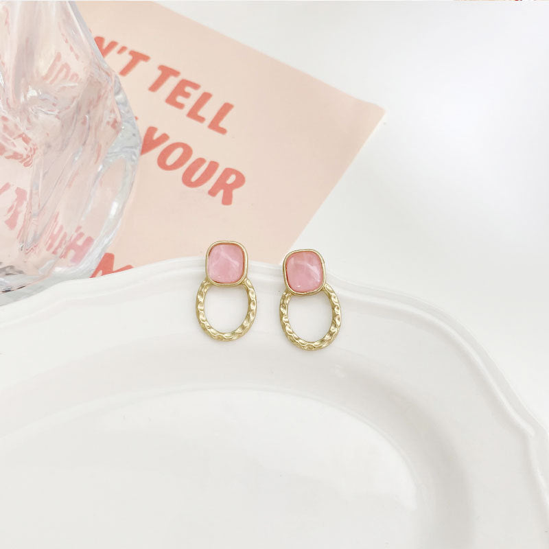 Alloy New Pink Tassel Earrings MIC-LvG008