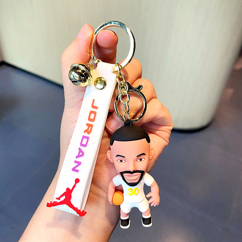 PVC cartoon Lakers James keychain MIC-MLZ028