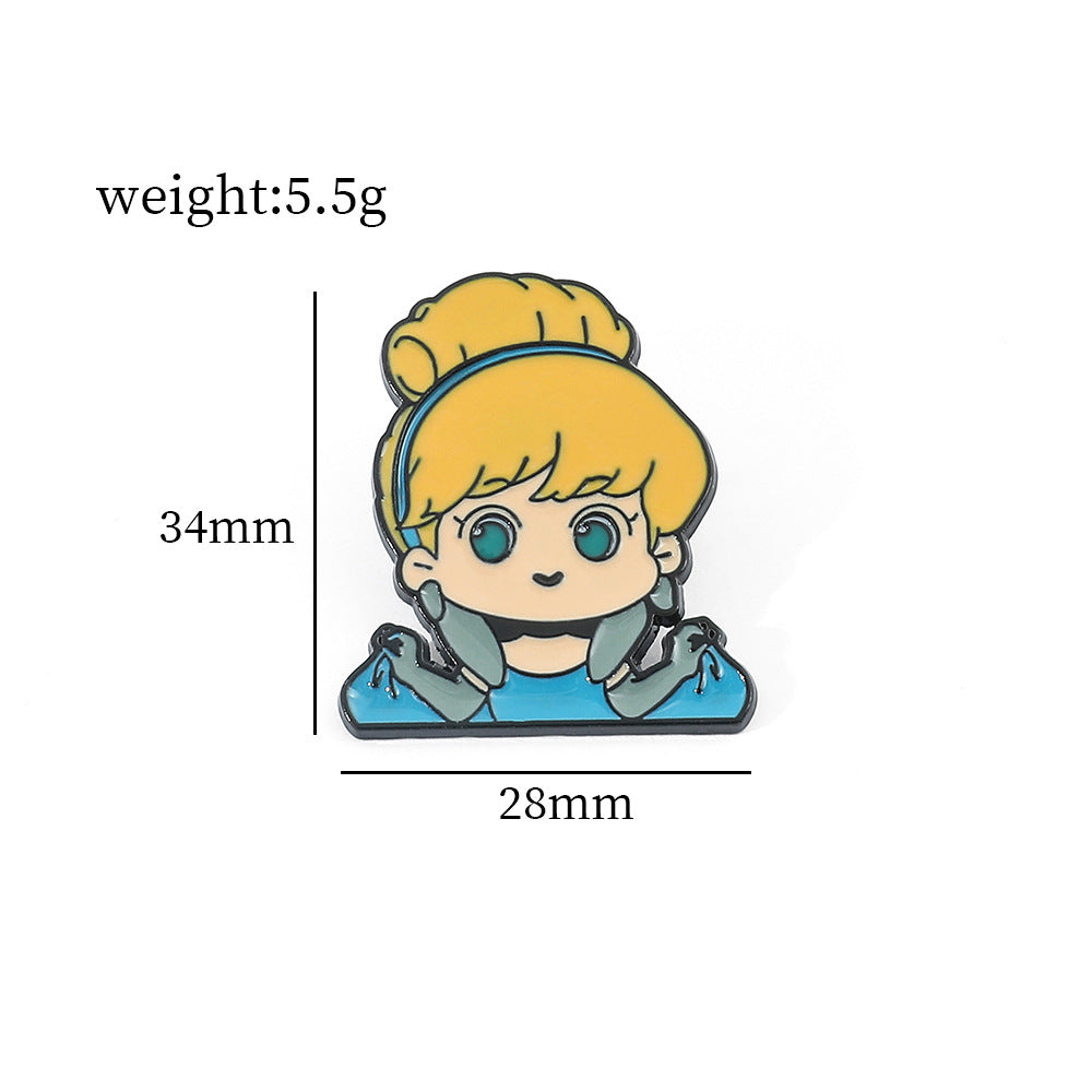 Alloy cartoon princess brooch (Minimo de Compra 10) MIC-ShengY004