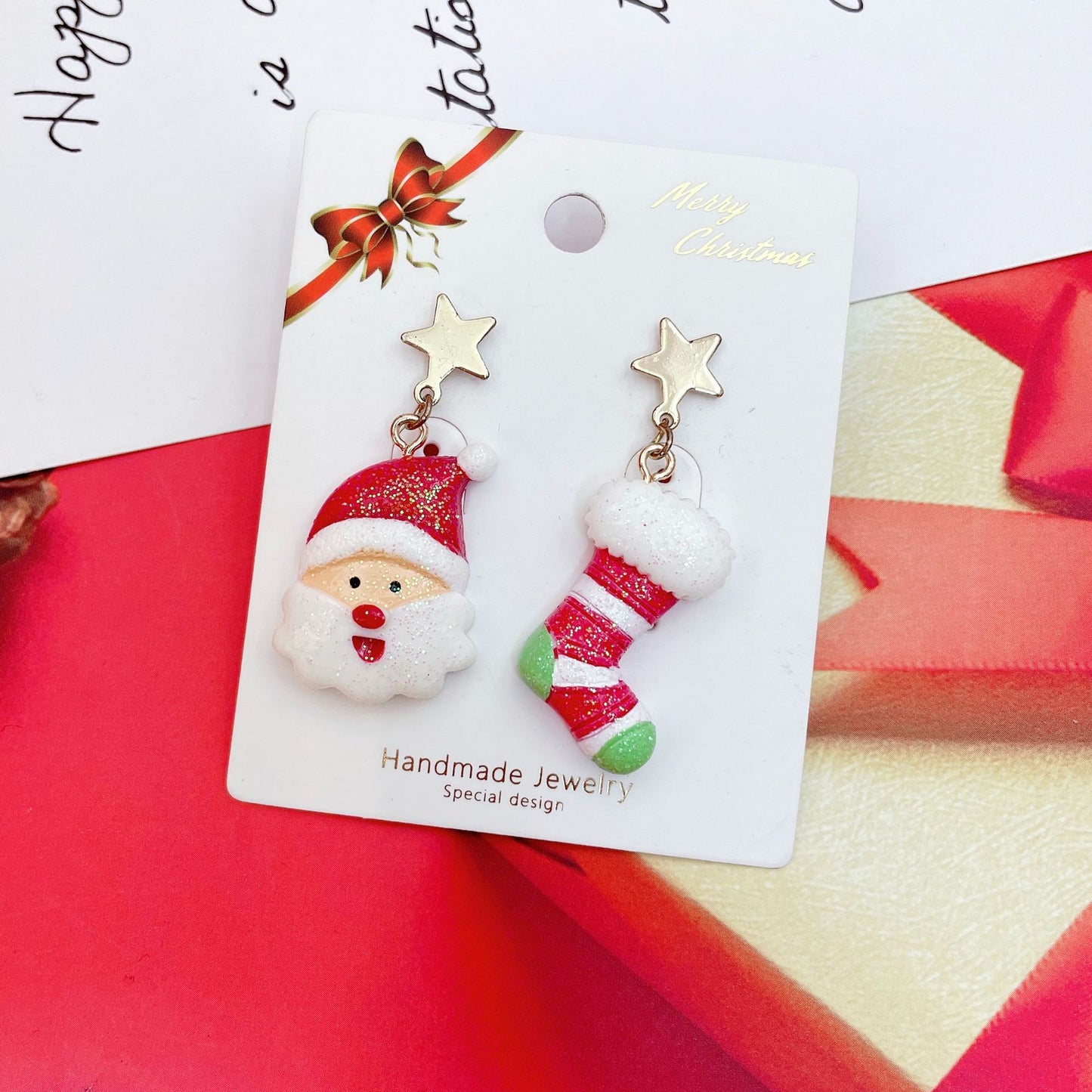 Alloy cartoon Christmas series earrings (Minimo de Compra 2) MYA-QiW012