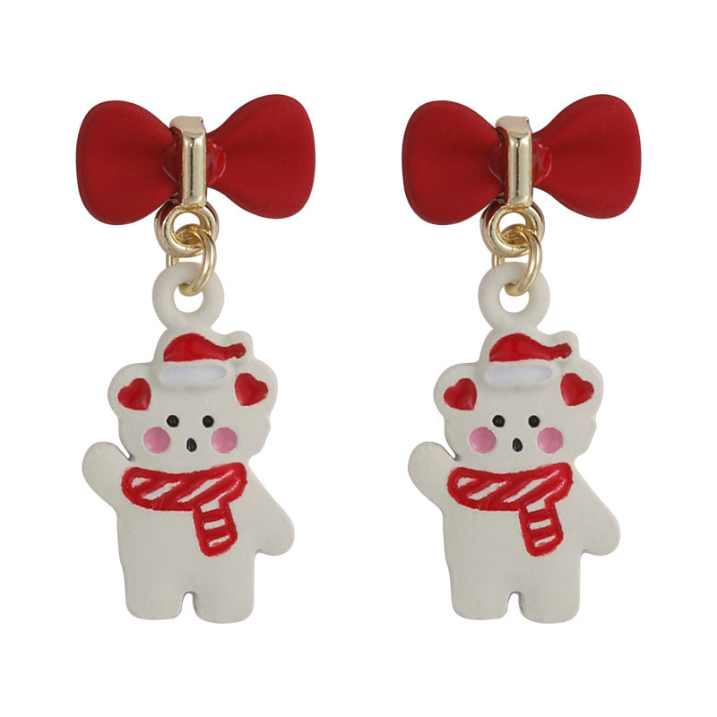 Alloy Christmas series earrings MIC-MiS018