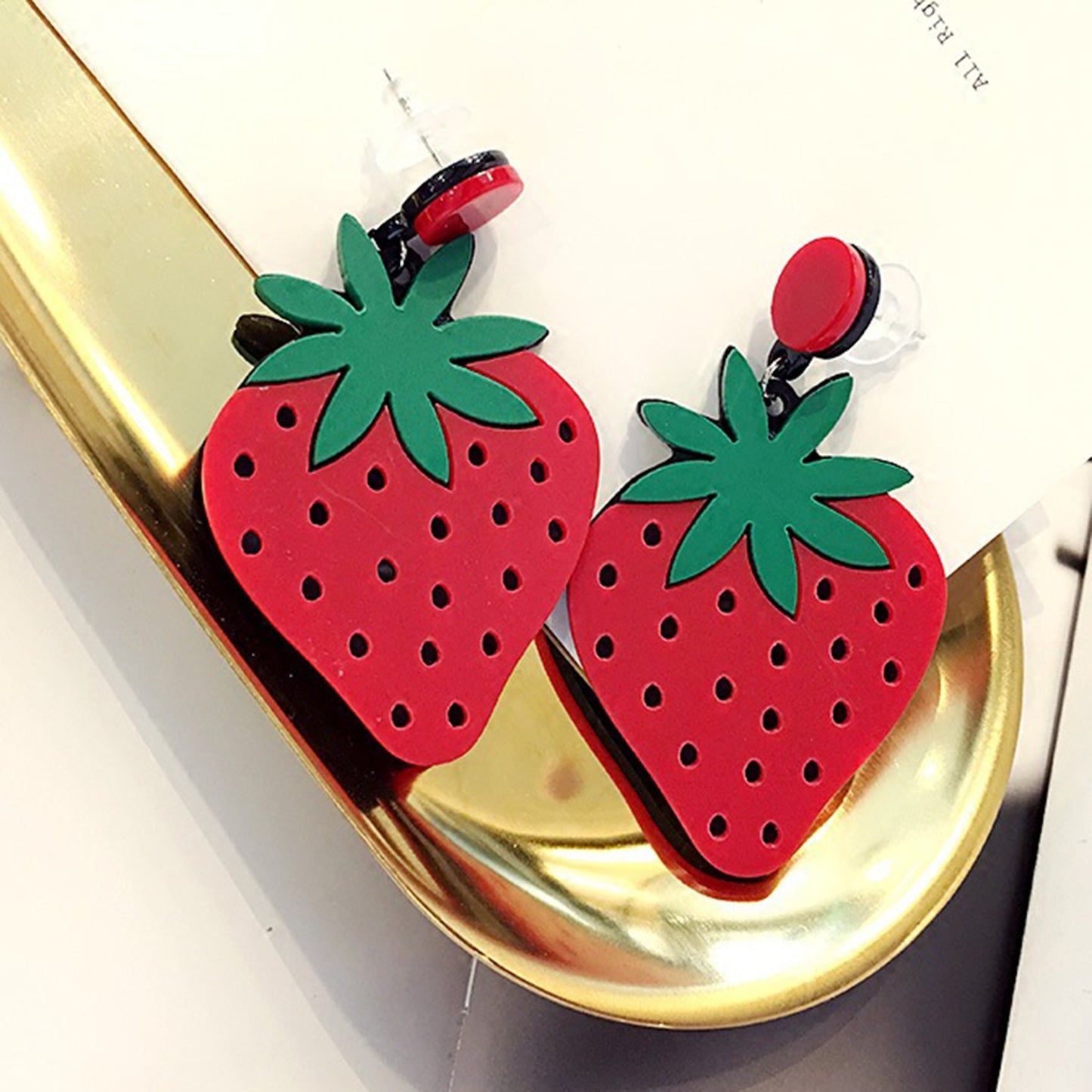 Acrylic Cute Fruit Earrings (Minimo de Compra 2) MYA-YunXi010