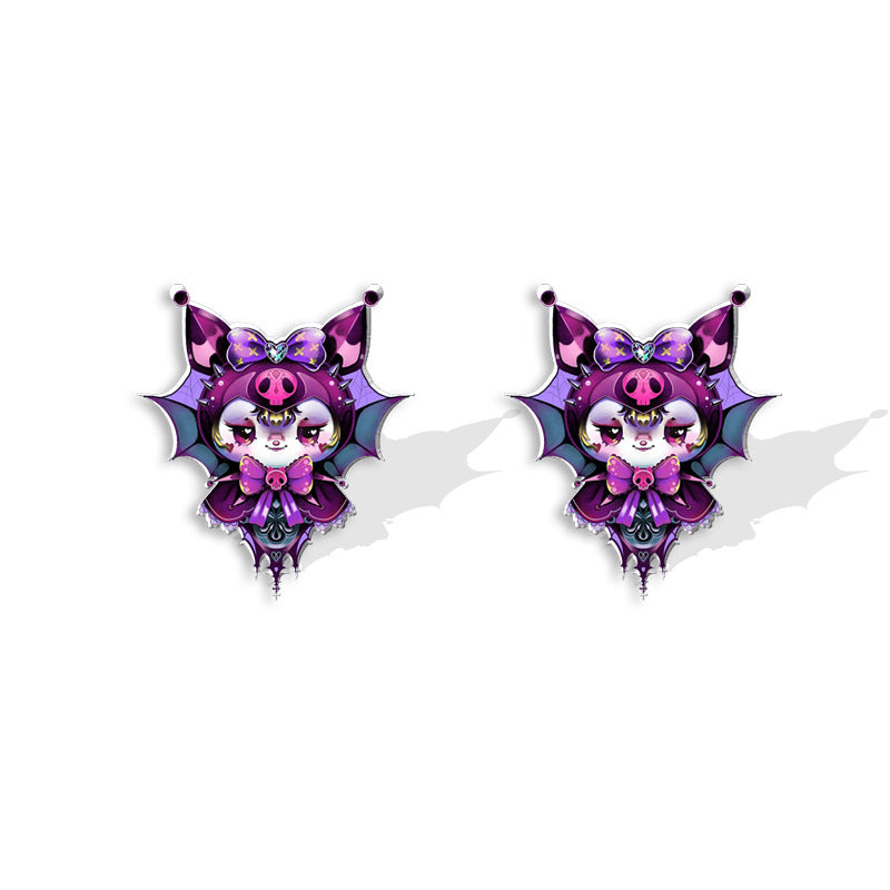 Alloy cartoon black cat pumpkin earrings (Minimo de compra 5) MIC-XiangL077