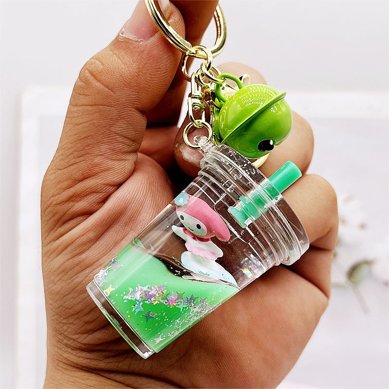 PVC cartoon floating oil keychain MIC-DMF009