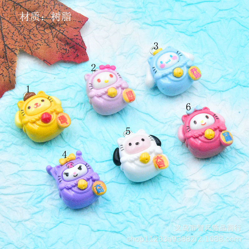 Resin cartoon animal wealth cat accessories MIC-ZhiB015