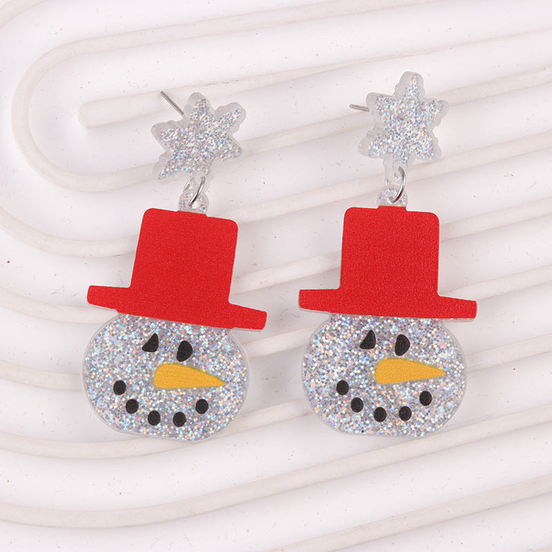 Acrylic Santa Claus sweater earrings MIC-DuA092