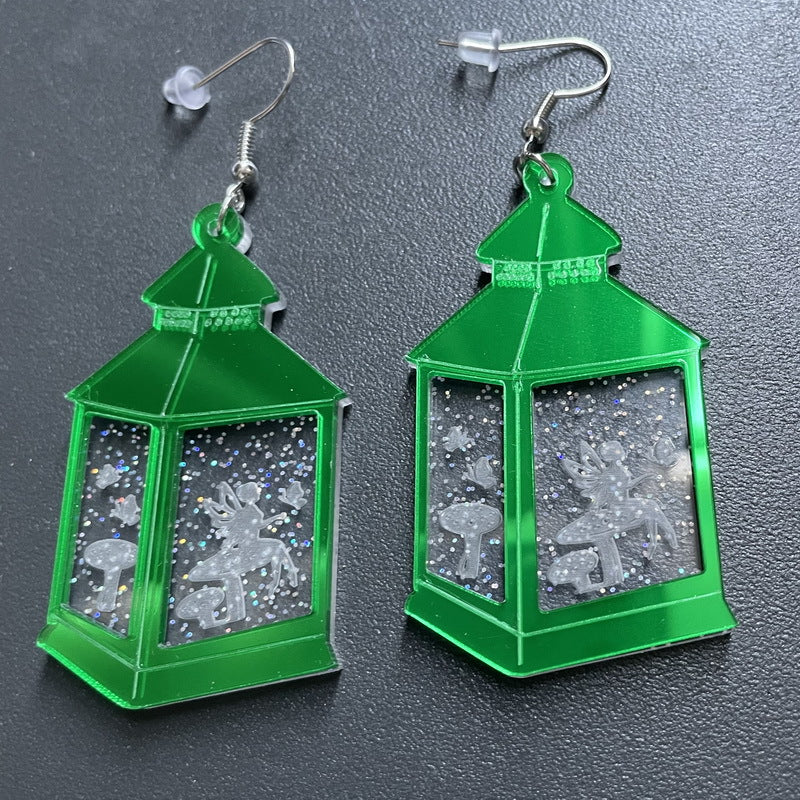 Acrylic kerosene lamp earrings MYA-XueP148