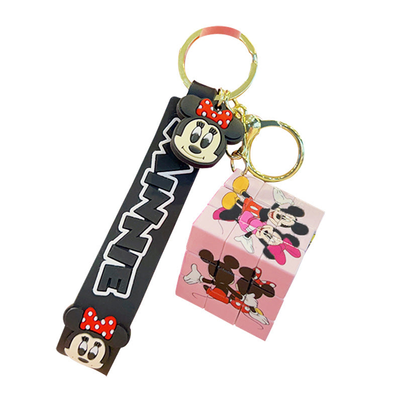 Keychains PVC Hardware Cute Animation Cartoon Creative Rubik's Cube (M) MIC-YDao077