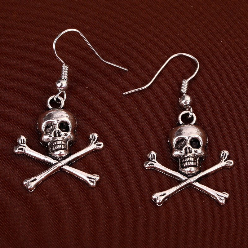 Alloy Skull Pirate Earrings MYA-AnM001