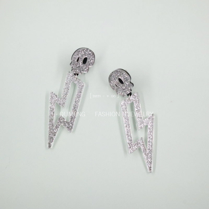 Acrylic Halloween New Lightning Earrings (Minimo de Compra 3) MIC-OuG061