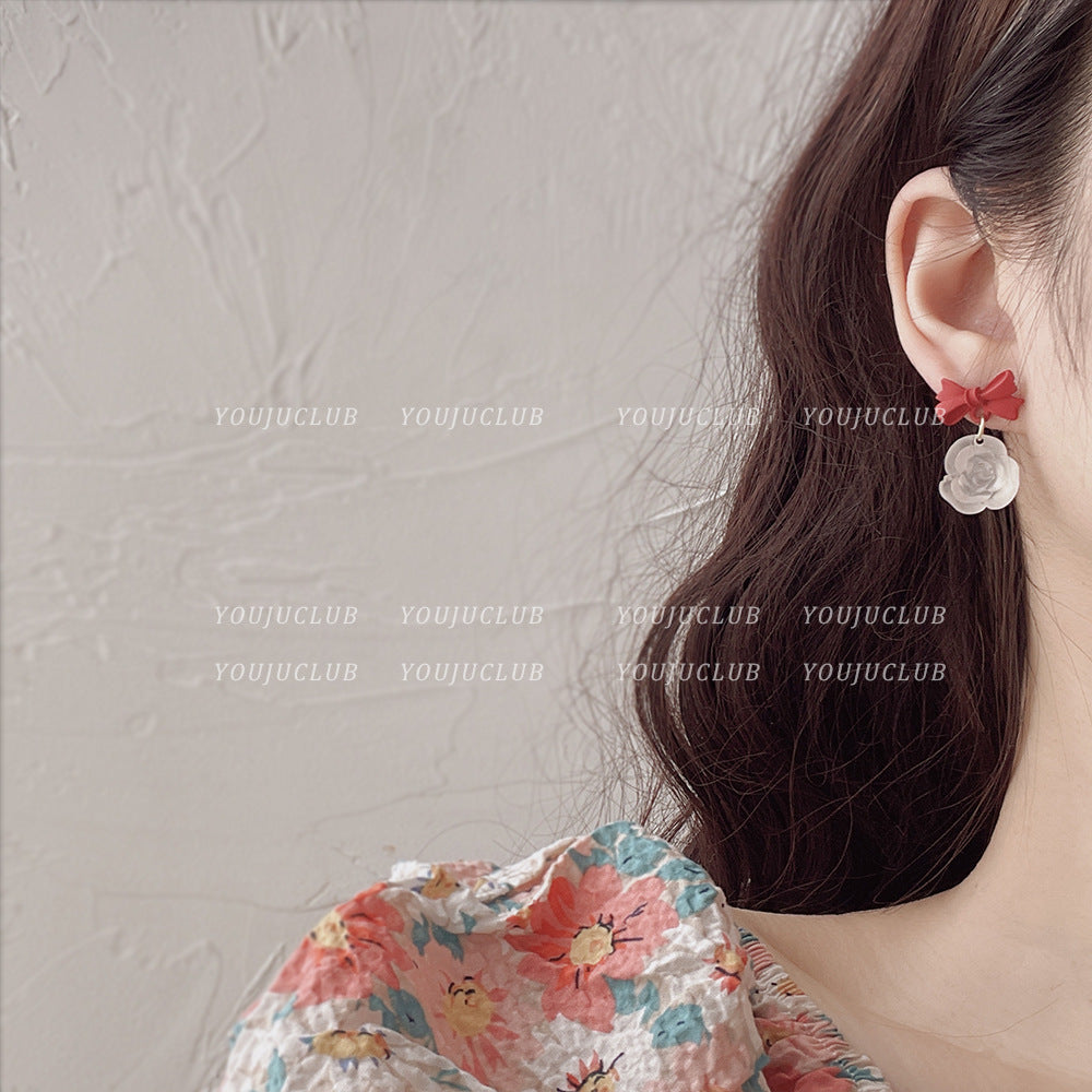 Alloy bow flower earrings (Minimo de compra 2) MIC-BiShang008