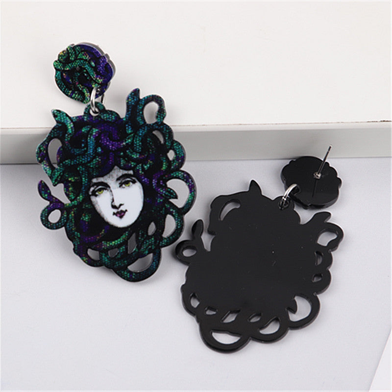 Acrylic Demon Bloody Tide Cool Earrings MIC-ChouD007