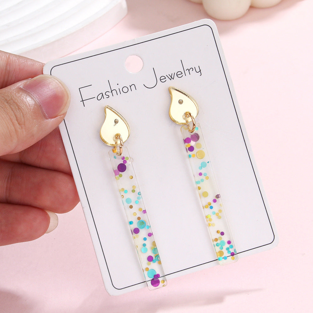 Acrylic cake candle earrings (Minimo de compra 2) MIC-ManT020