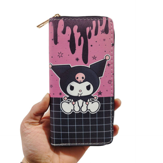 Cartoon Little Devil PU Long Zipper Wallet Minimo de compra 3 Dengxin005