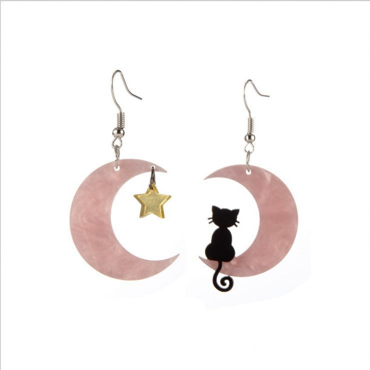 Alloy Cat Star Human Cat Earrings (Minimo de Compra 2) MIC-LuoT001