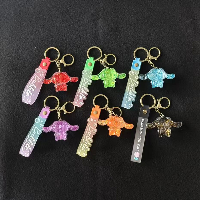 Cartoon Transparent Acrylic Oil Keychain JWE-KC-MeiY007