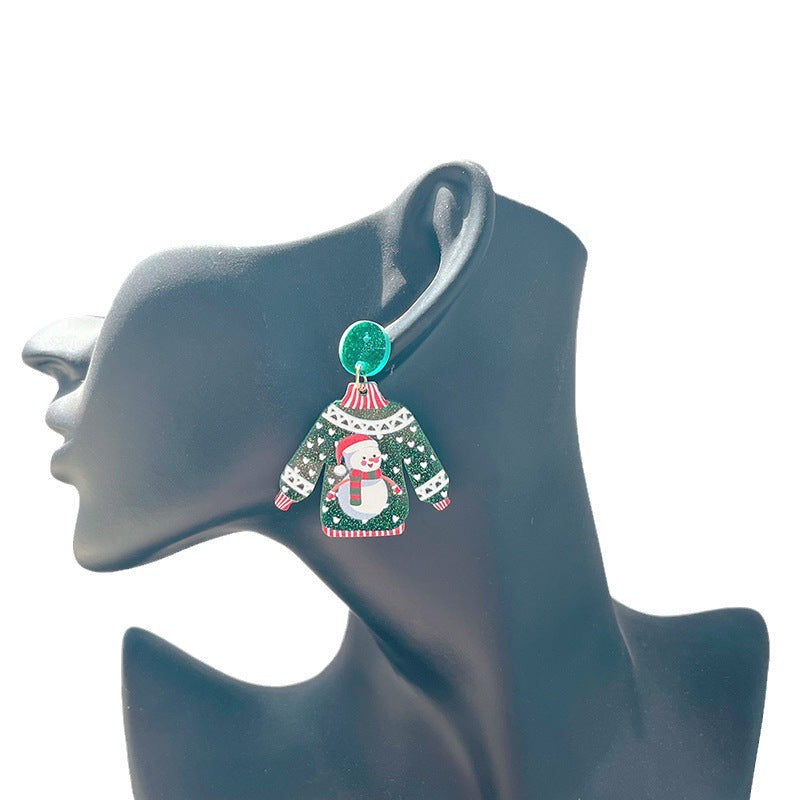 Alloy New Christmas Sweater Earrings (Minimo de Compra 2) MIC-PingH037