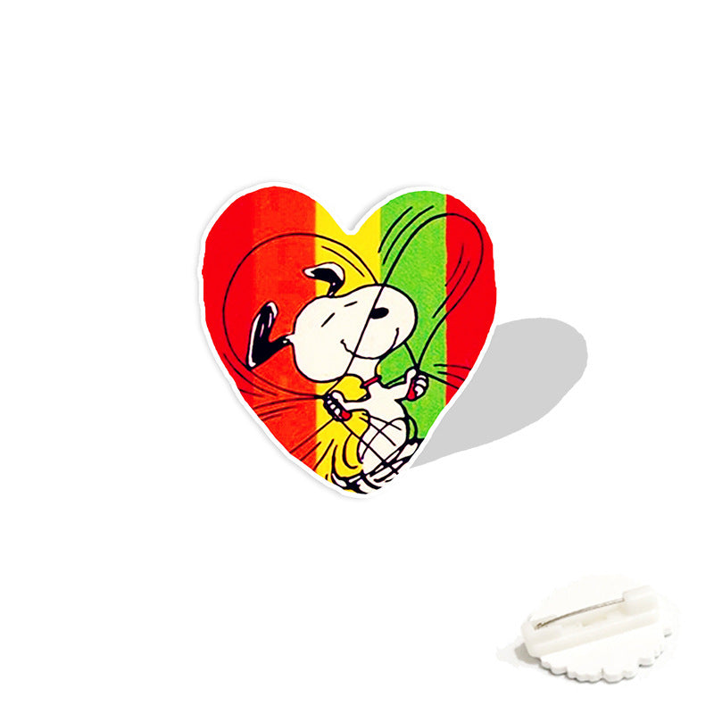 Acrylic cartoon cute Snoopy brooch (Minimo de compra 2) MIC-WeiJ003