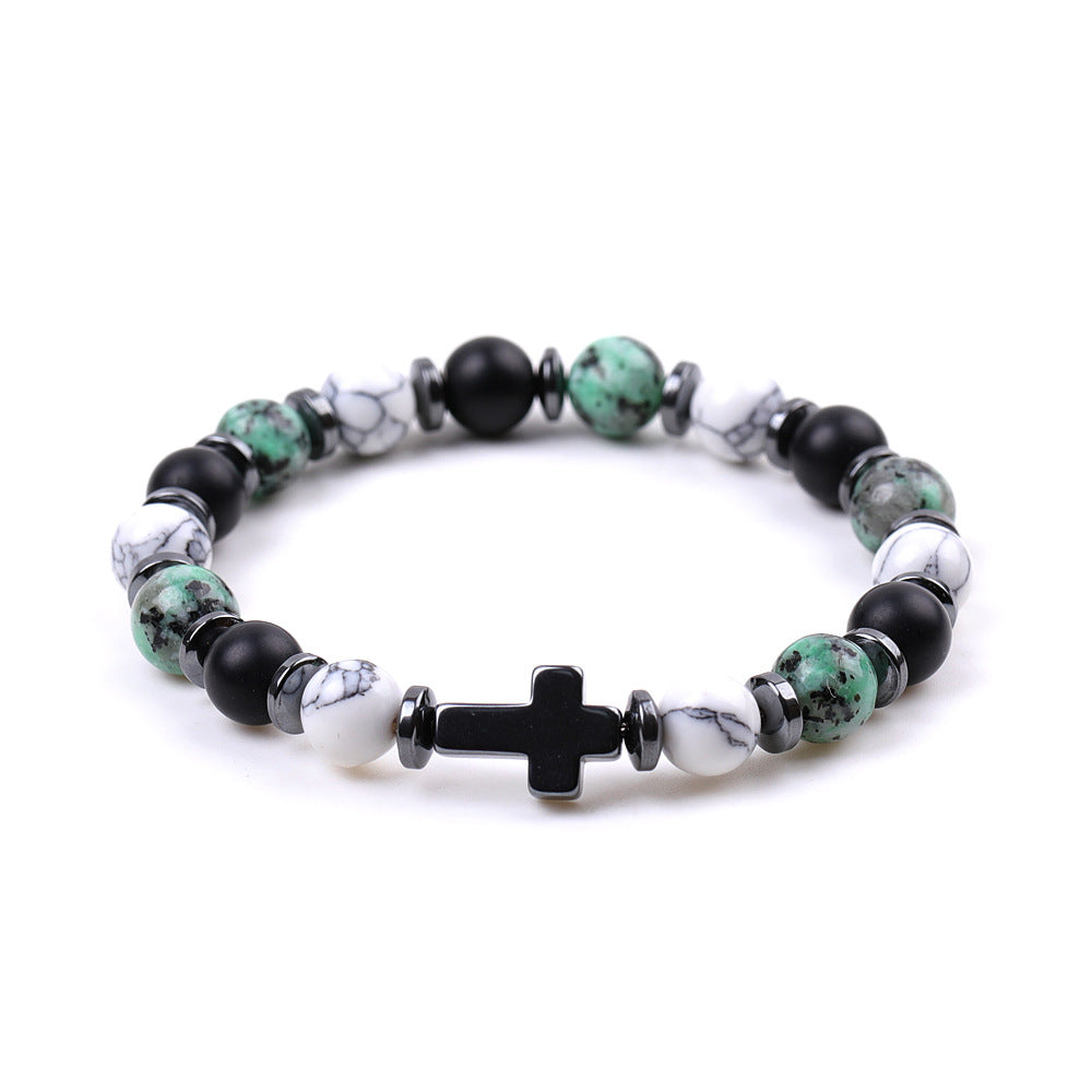 Alloy black magnetic long cross bracelet MIC-XiuH018