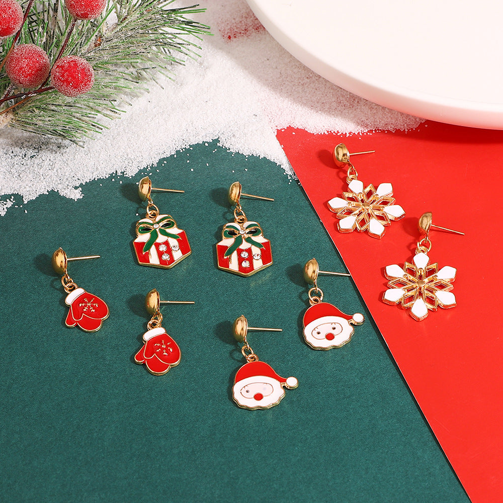 Alloy Christmas Snow Pumpkin Earrings (Minimo de Compra 2) MIC-MiaoY089