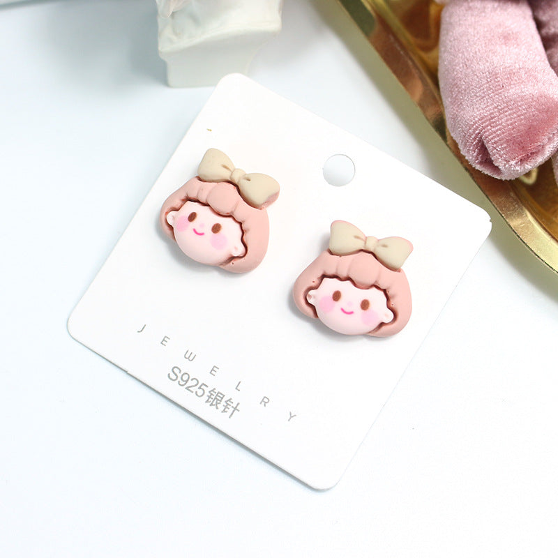 Acrylic cute cartoon earrings  (Minimo de Compra 2) MYA-PingH031